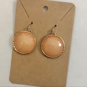 Orange / Peach Drop Earrings